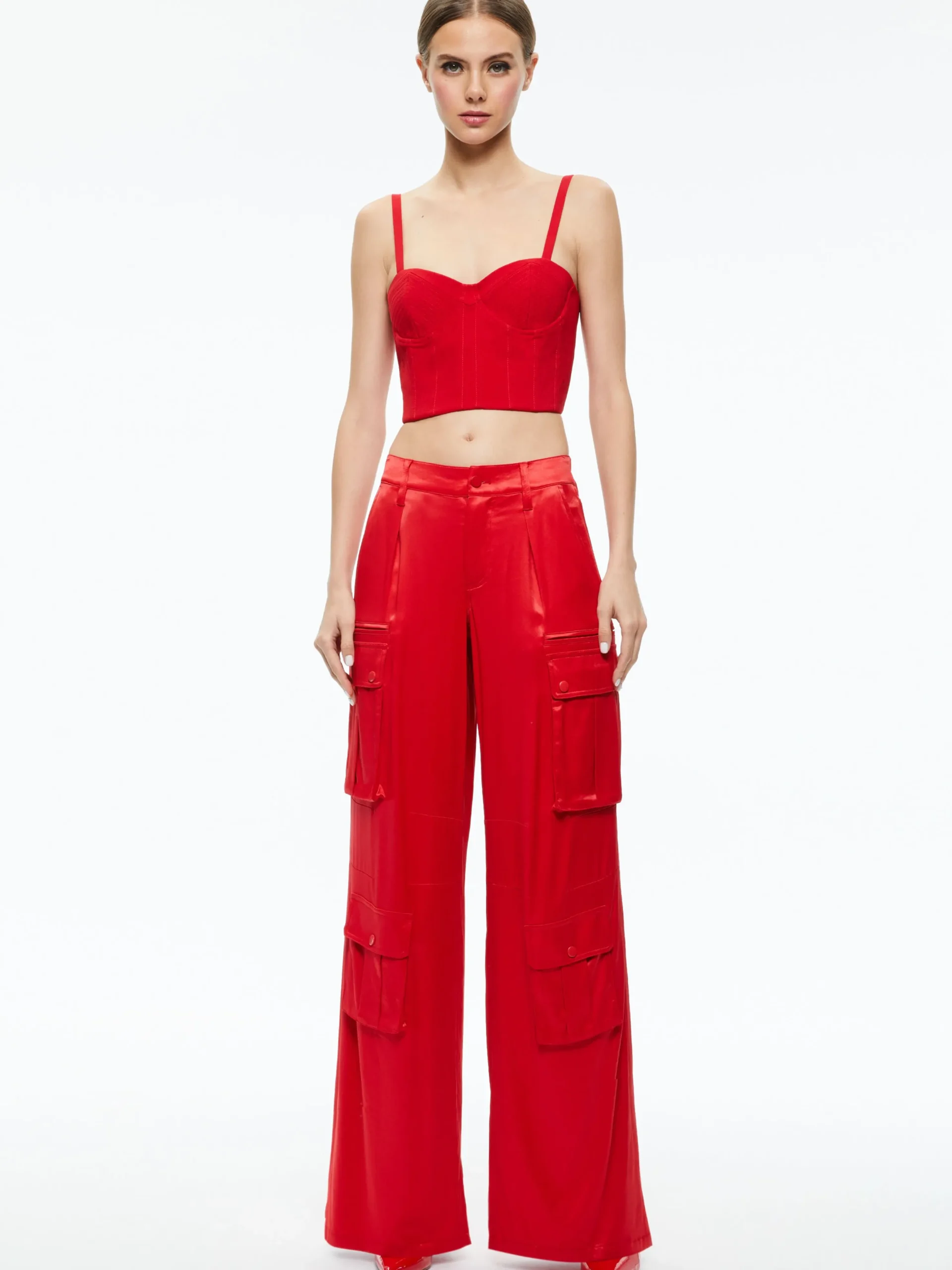 ADARA BUSTIER TOP + JOETTE LOW RISE CARGO PANT