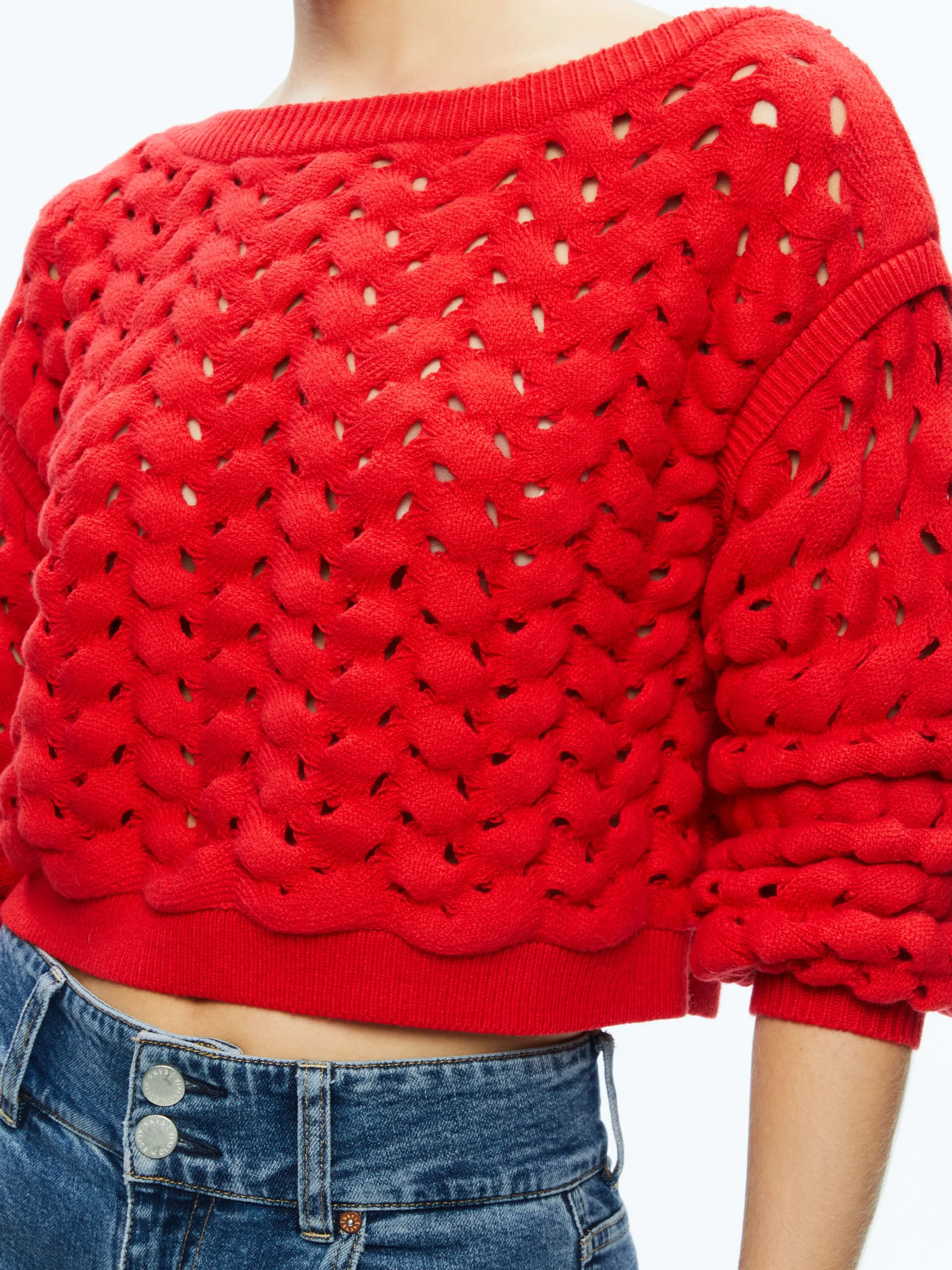 ALLENE CABLE KNIT CREWNECK