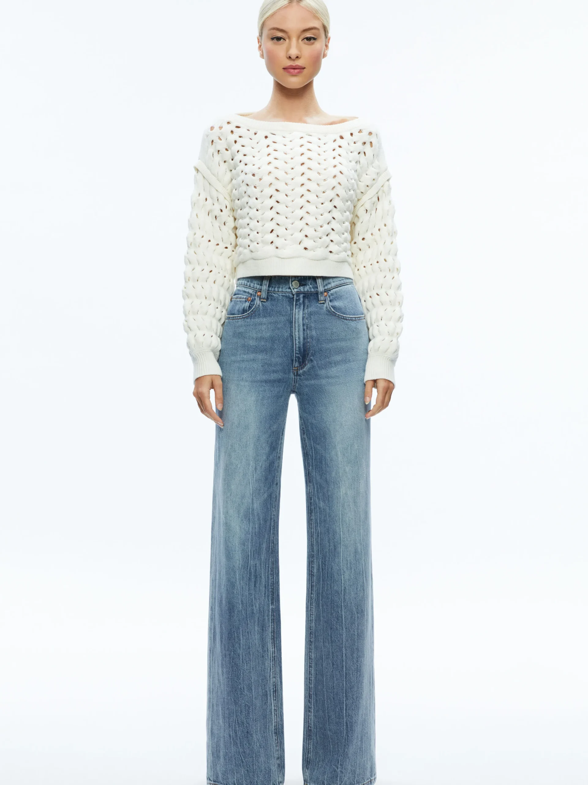 ALLENE CABLE KNIT CREWNECK