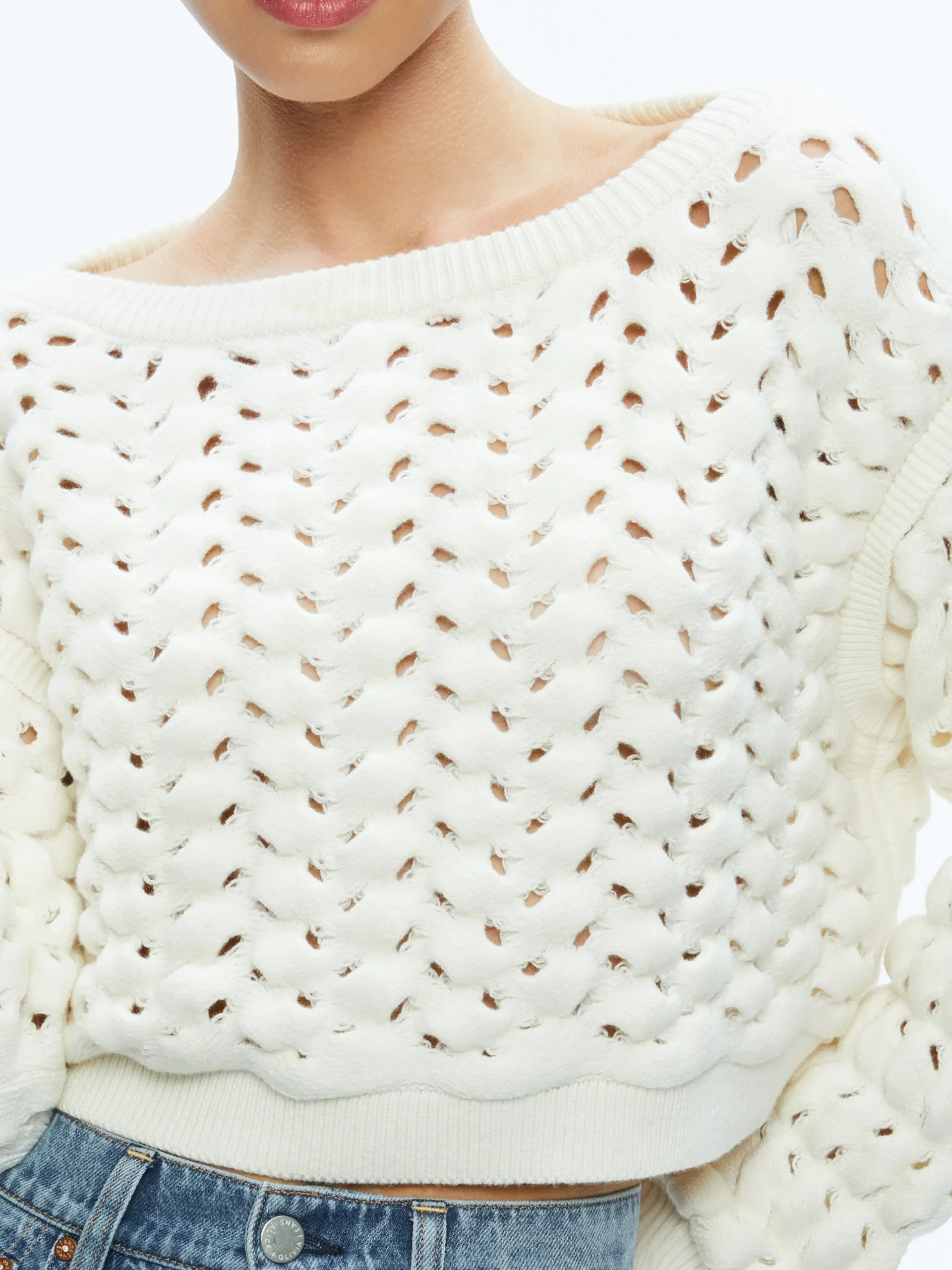 ALLENE CABLE KNIT CREWNECK