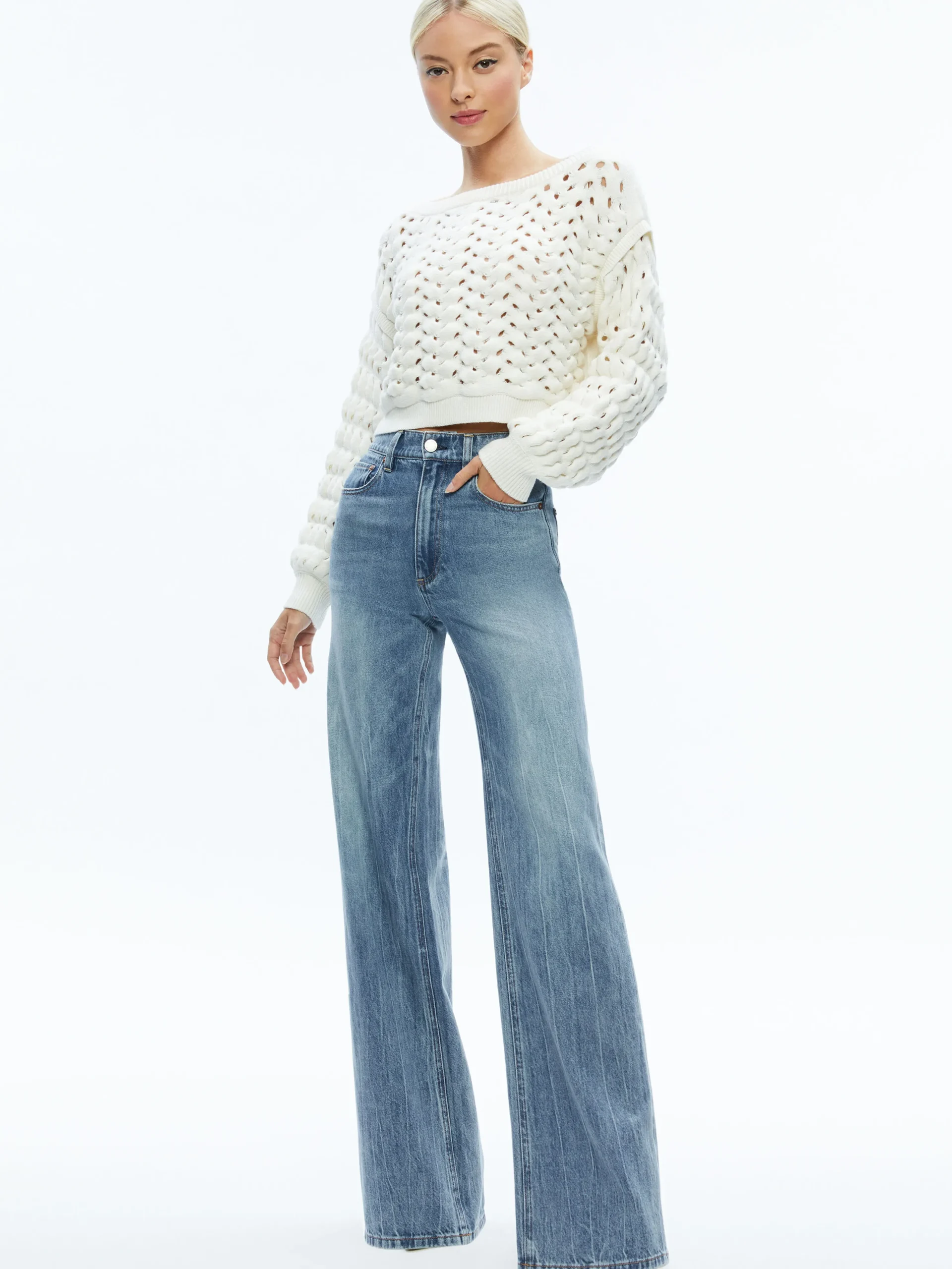 ALLENE CABLE KNIT CREWNECK