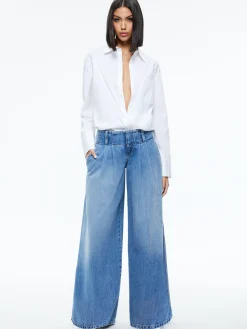 ANDERS LOW RISE PLEATED JEAN