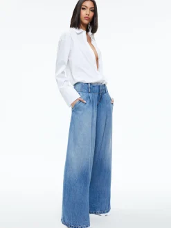 ANDERS LOW RISE PLEATED JEAN