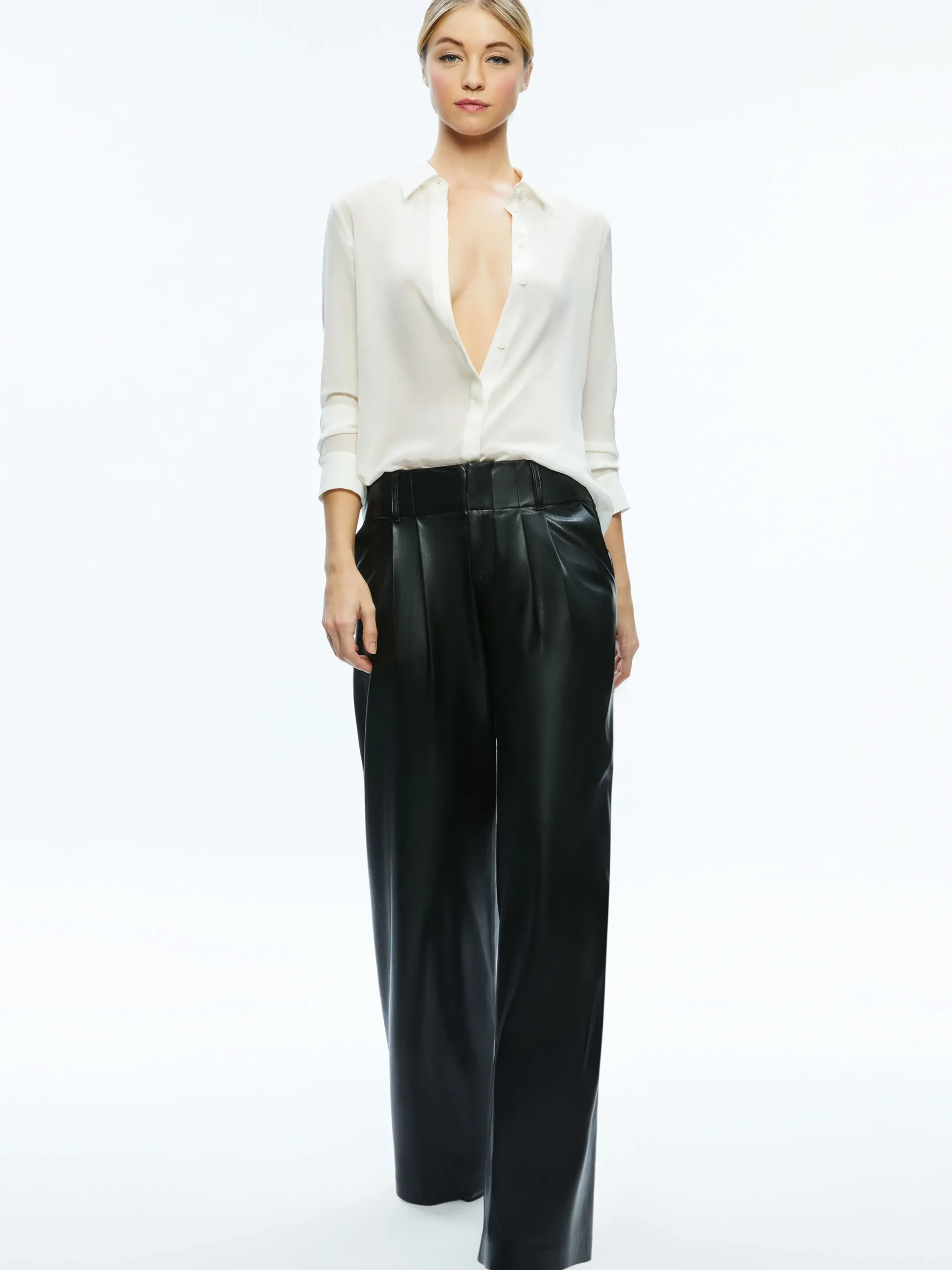 ANDERS VEGAN LEATHER LOW RISE PANT