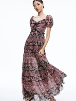 ANDREA PUFF SLEEVE MAXI DRESS