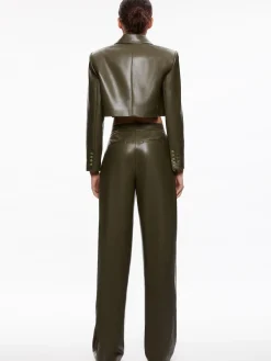 ANTHONY CROPPED DOUBLE BREASTED VEGAN BLAZER