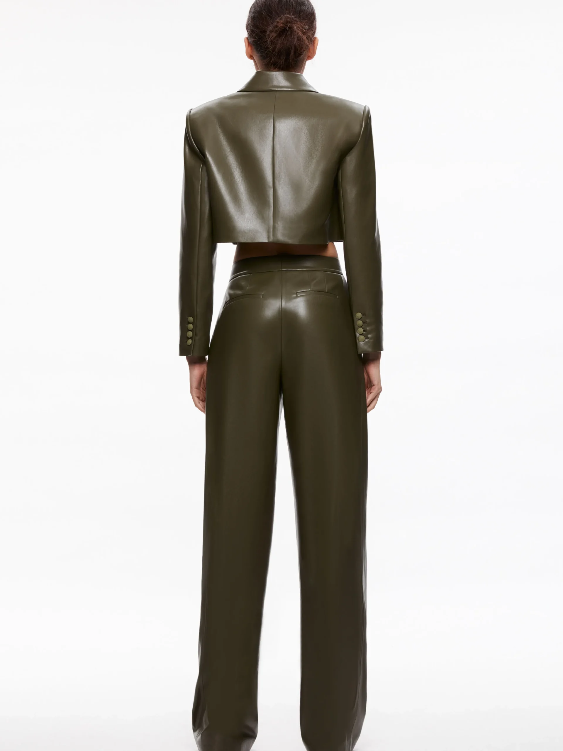 ANTHONY CROPPED DOUBLE BREASTED VEGAN BLAZER