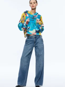 A+O X BASQUIAT SUNNY CROPPED HOODIE