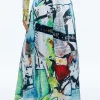 A+O X BASQUIAT TINA EMBELLISHED MAXI SKIRT