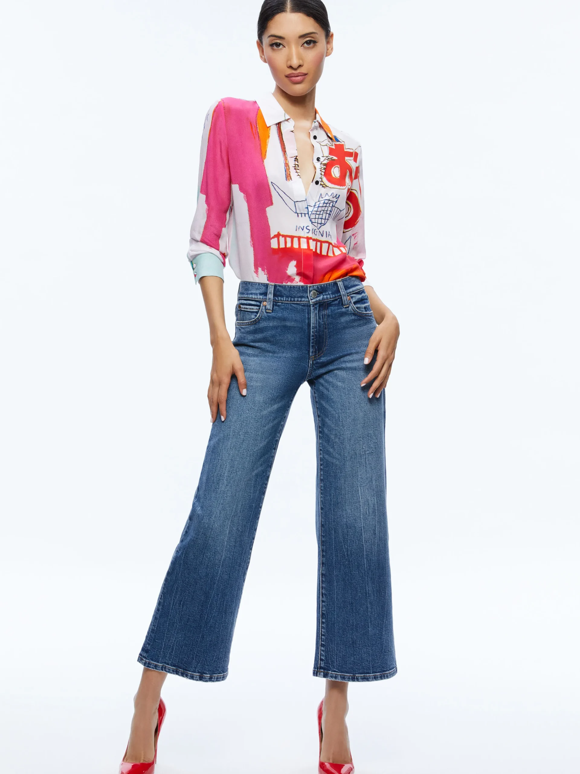 A+O X BASQUIAT WILLA PLACKET TOP