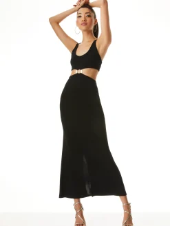 ARIZONA CUTOUT O-RING MAXI DRESS