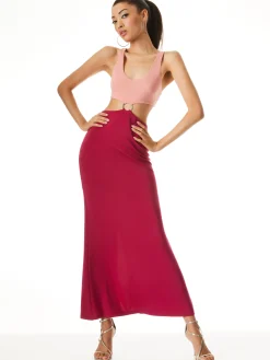 ARIZONA CUTOUT O-RING MAXI DRESS