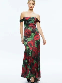 ARZA OFF SHOULDER MAXI DRESS