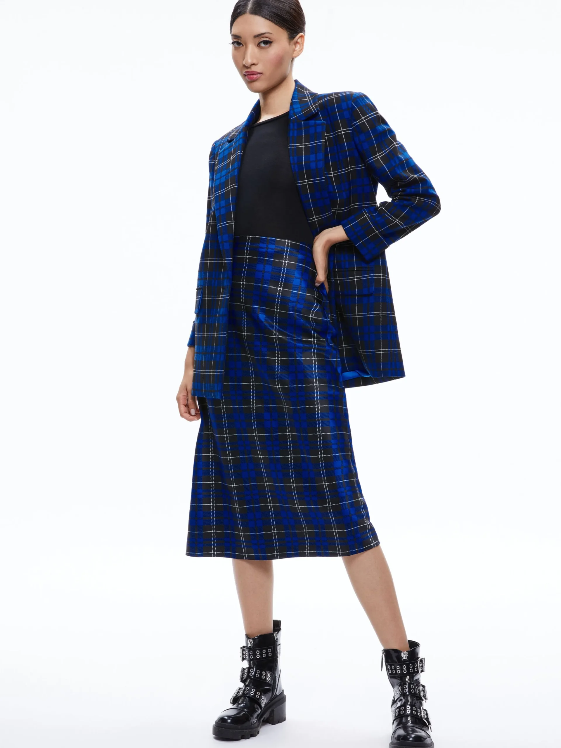 ASHLEY OVERSIZED BLAZER + MAEVE MIDI SLIP SKIRT