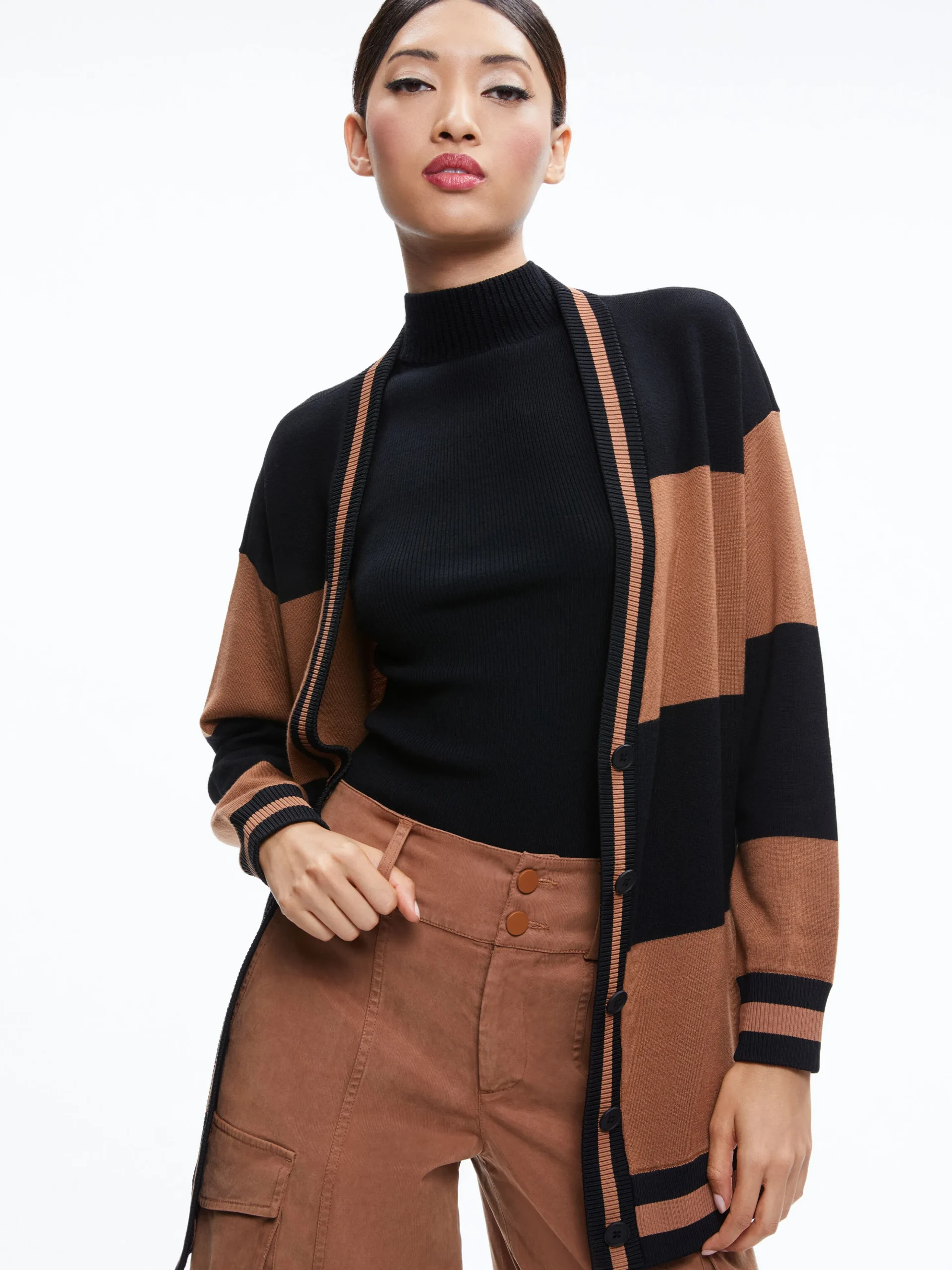 BARRY OVERSIZED V-NECK CARDIGAN