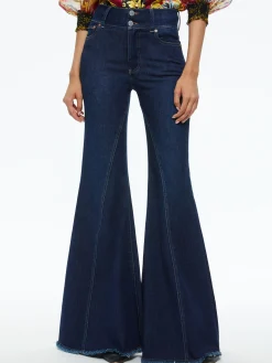 BEAUTIFUL HIGH RISE RUFFLE HEM JEAN