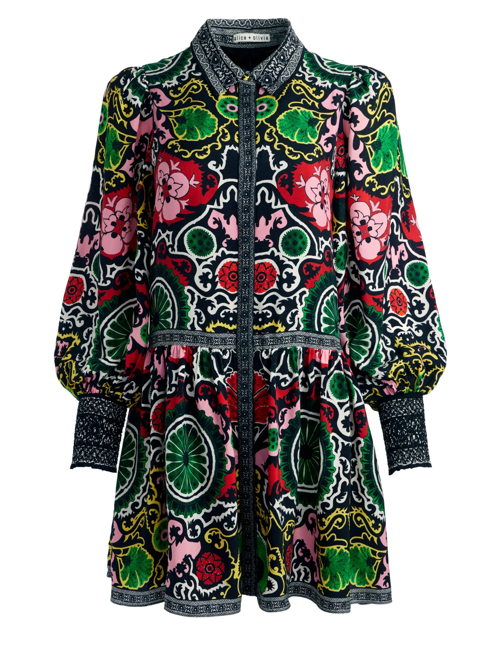 BERTHA BLOUSON SLEEVE MINI DRESS