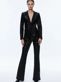 BREANN SEQUIN FITTED BLAZER