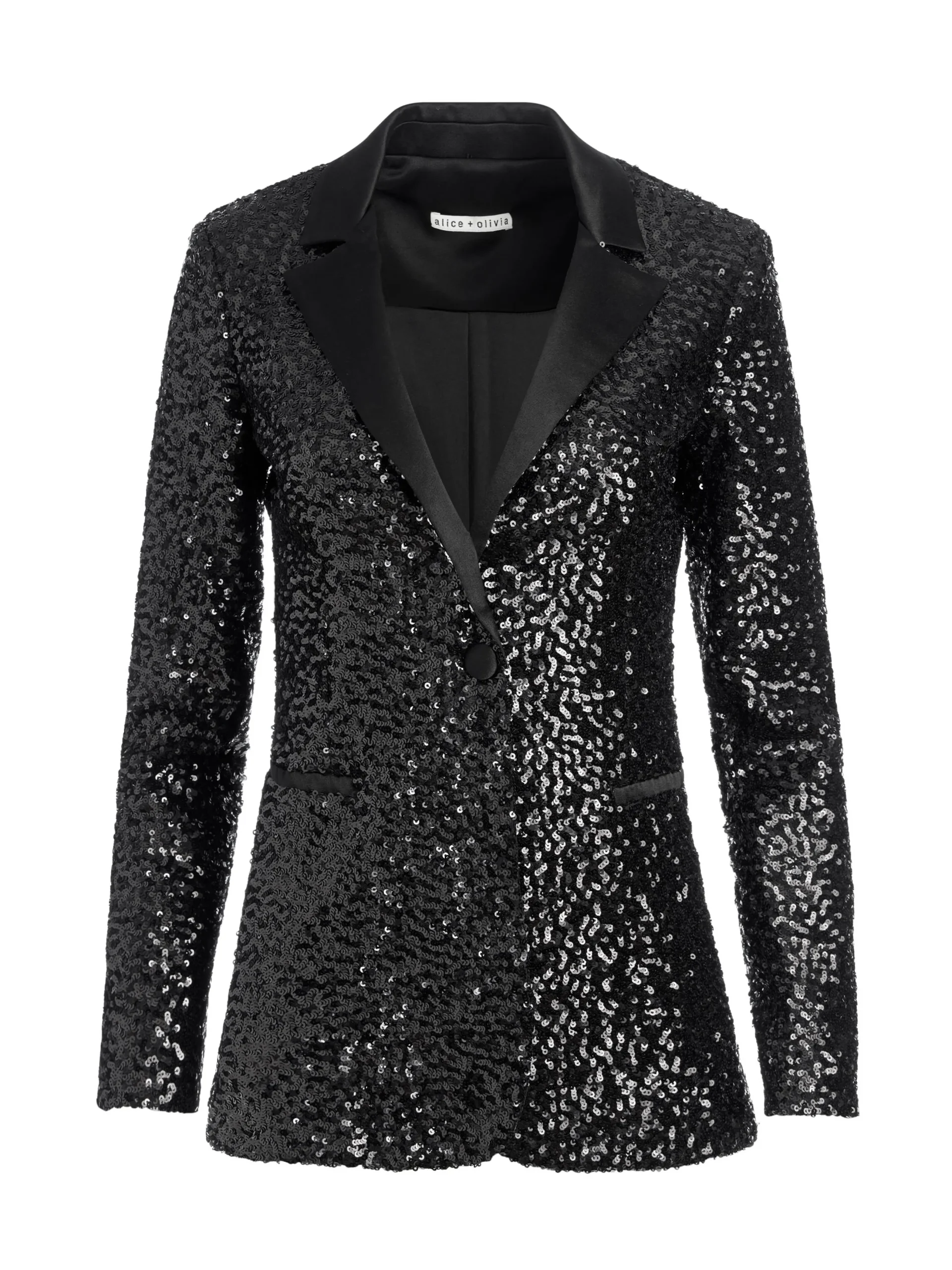 BREANN SEQUIN FITTED BLAZER + LARA SEQUIN BOOTCUT PANT