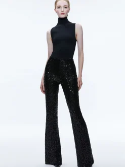 BREANN SEQUIN FITTED BLAZER + LARA SEQUIN BOOTCUT PANT