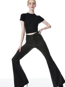 BRENT HIGH WAISTED LEATHER BELL PANT