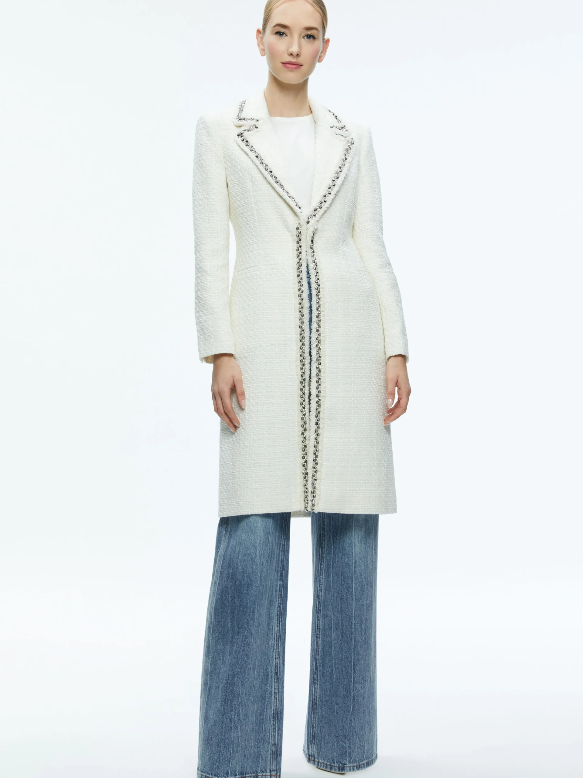BRET EMBELLISHED LONG BLAZER