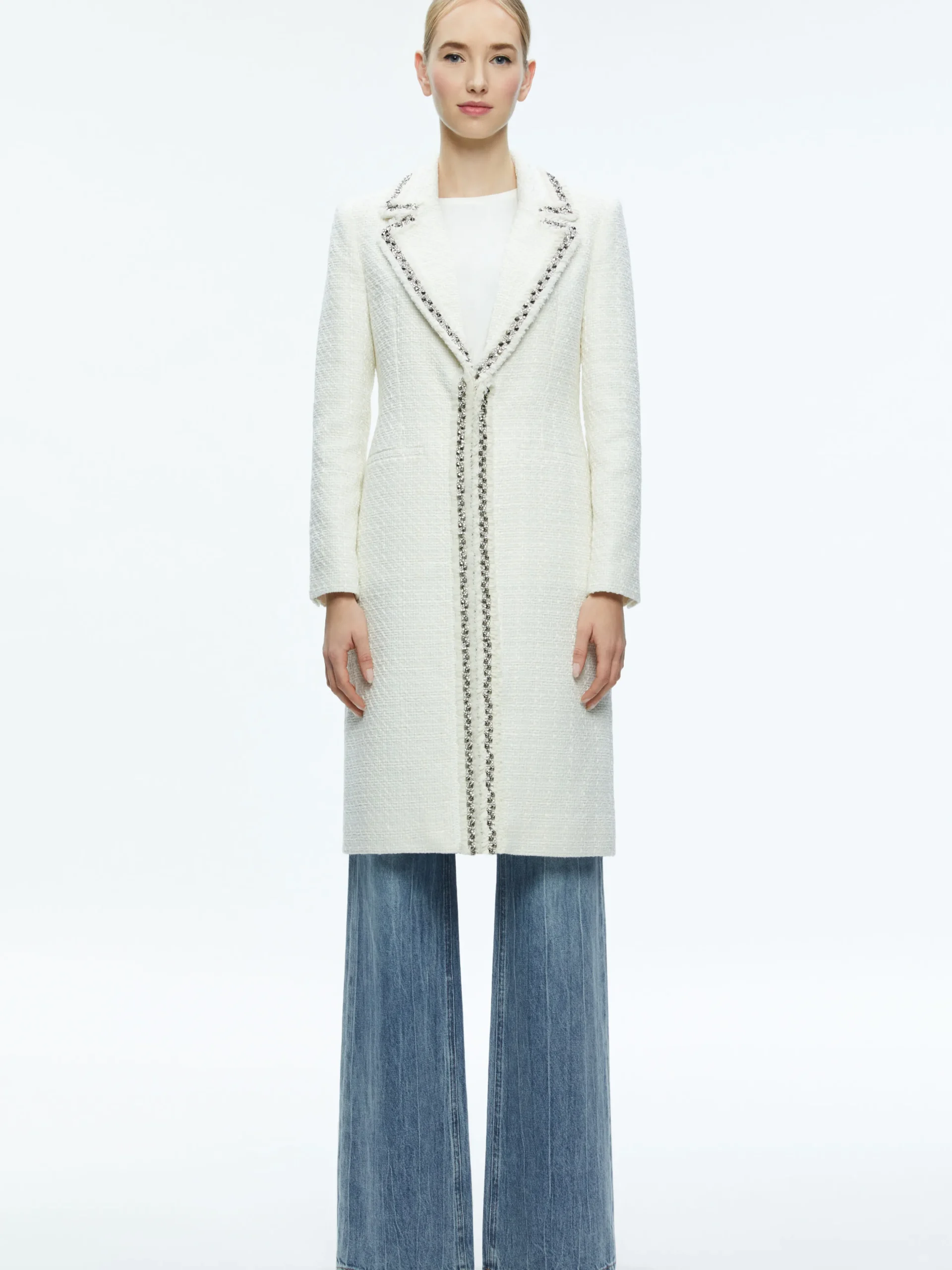 BRET EMBELLISHED LONG BLAZER