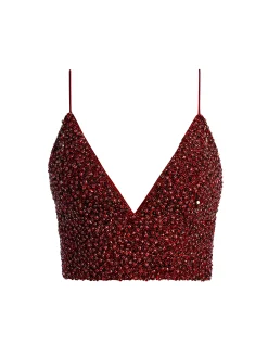 CARLI CRYSTAL EMBELLISHED BRA TOP