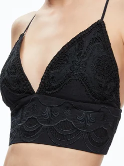 CARLI EMBROIDERED BRA TOP