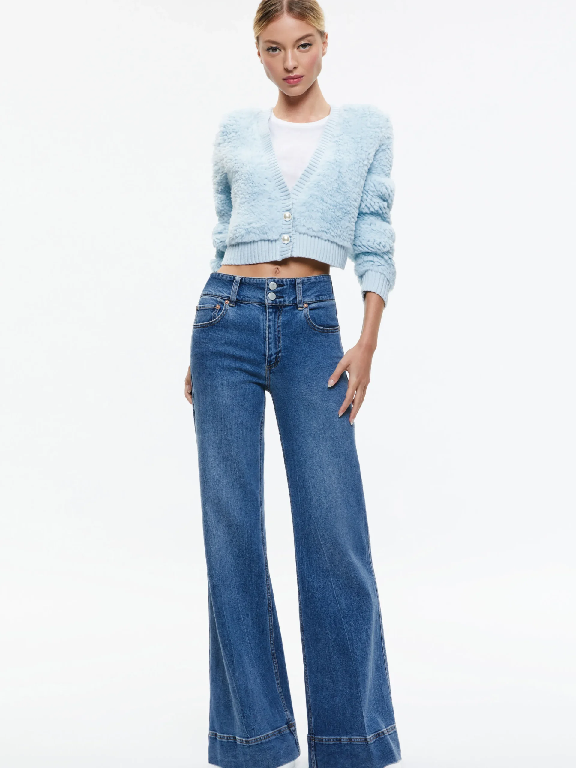 CASILDA FAUX FUR CROPPED CARDIGAN