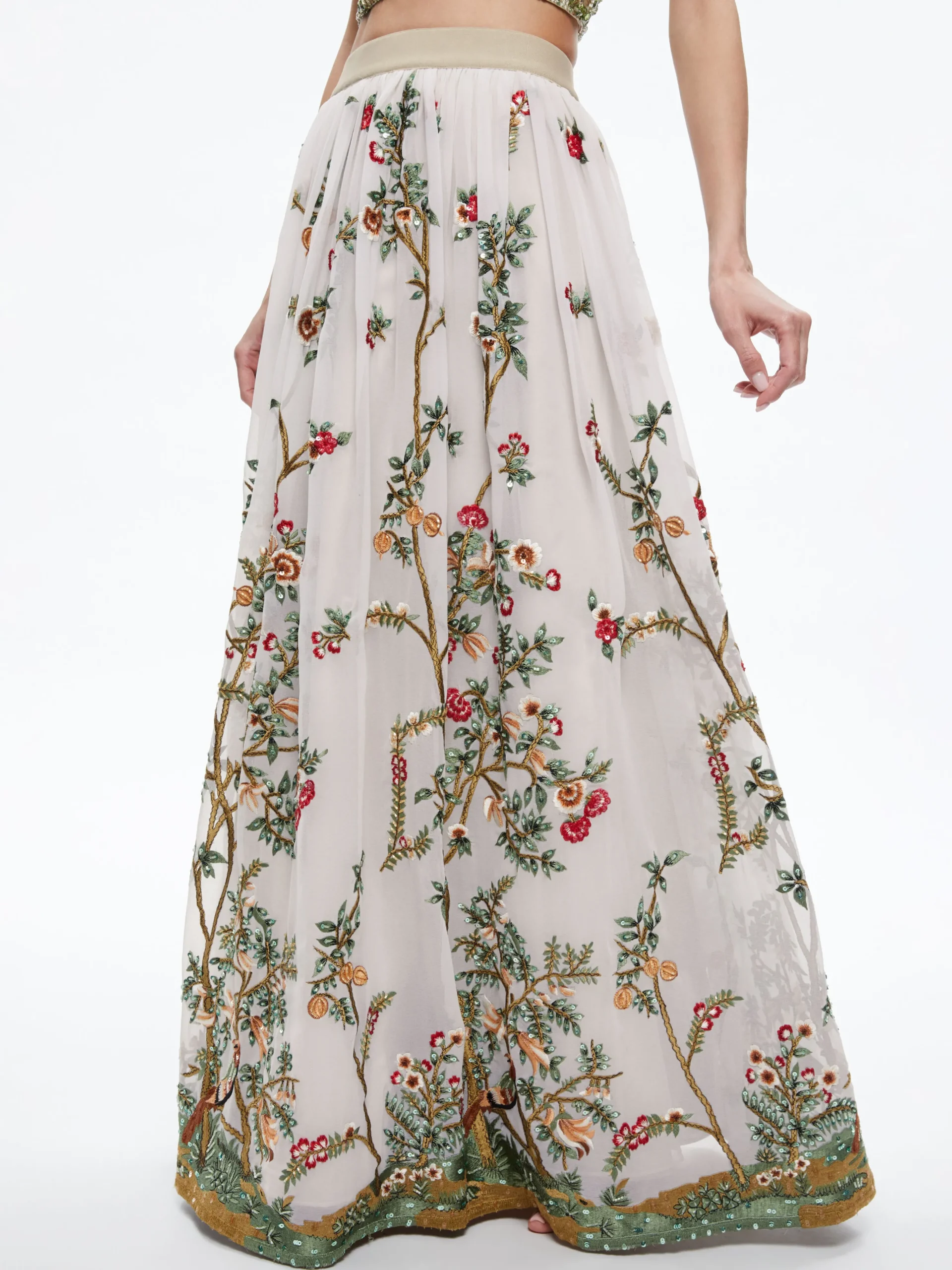 CATRINA EMBELLISHED GOWN MAXI SKIRT