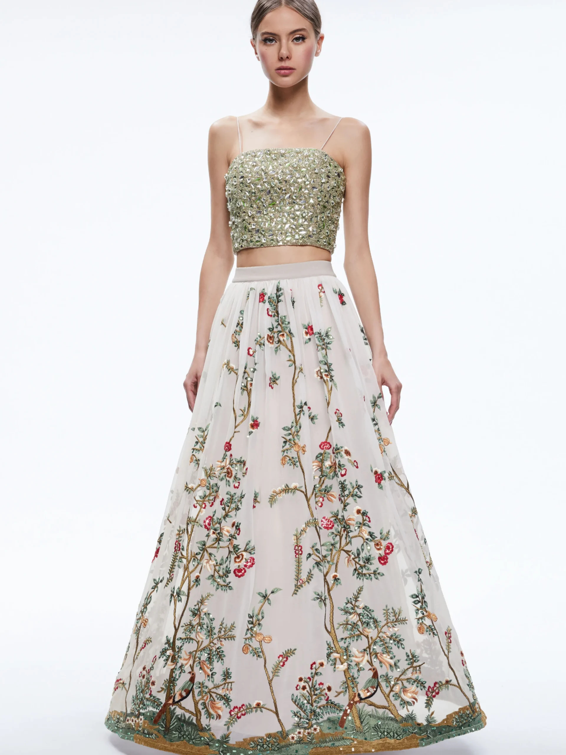 CATRINA EMBELLISHED GOWN MAXI SKIRT