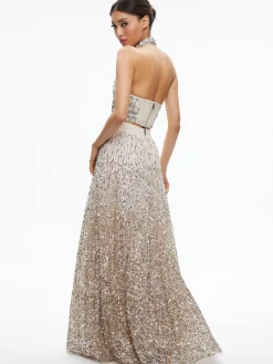 CATRINA SEQUIN EMBELLISHED GOWN SKIRT