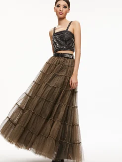 CERESI CHAIN STRAP STUDDED TOP