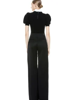 CHASE PUFF SLEEVE SWEATER WITH COLLAR
