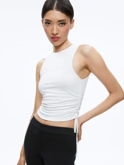 CHRISSY CREWNECK RUCHED CROP TOP