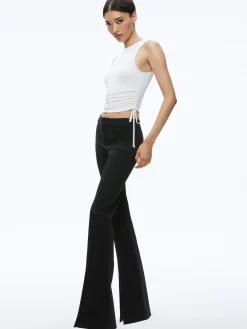 CHRISSY CREWNECK RUCHED CROP TOP
