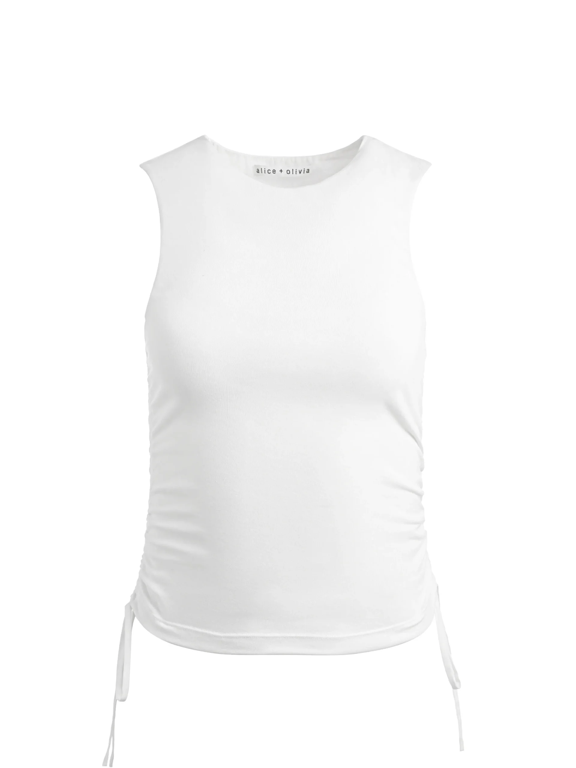 CHRISSY CREWNECK RUCHED CROP TOP
