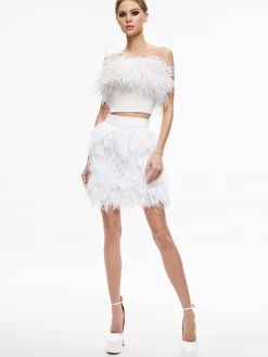 CINA FEATHER MINI SKIRT