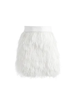 CINA FEATHER MINI SKIRT