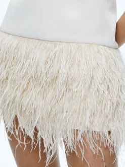 COLEY FEATHER TRIM DRESS