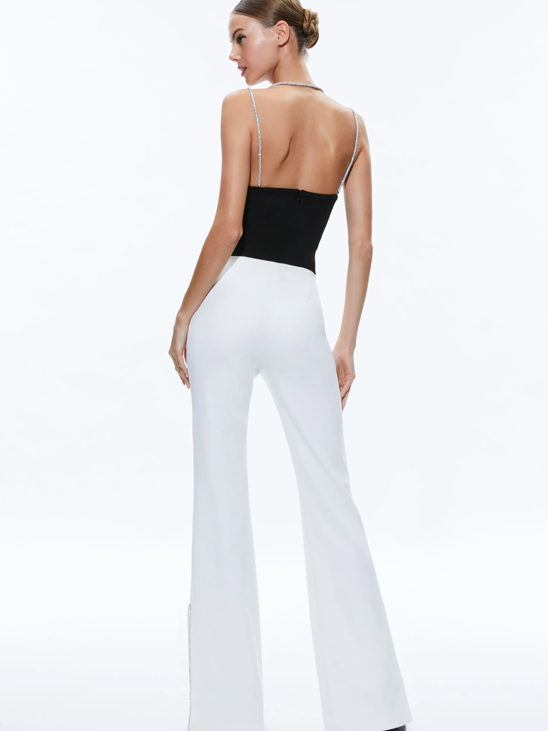 CORAL CRYSTAL STRAP COWL NECK TOP