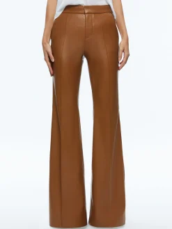 DANETTE VEGAN LEATHER SPLIT HEM TROUSERS