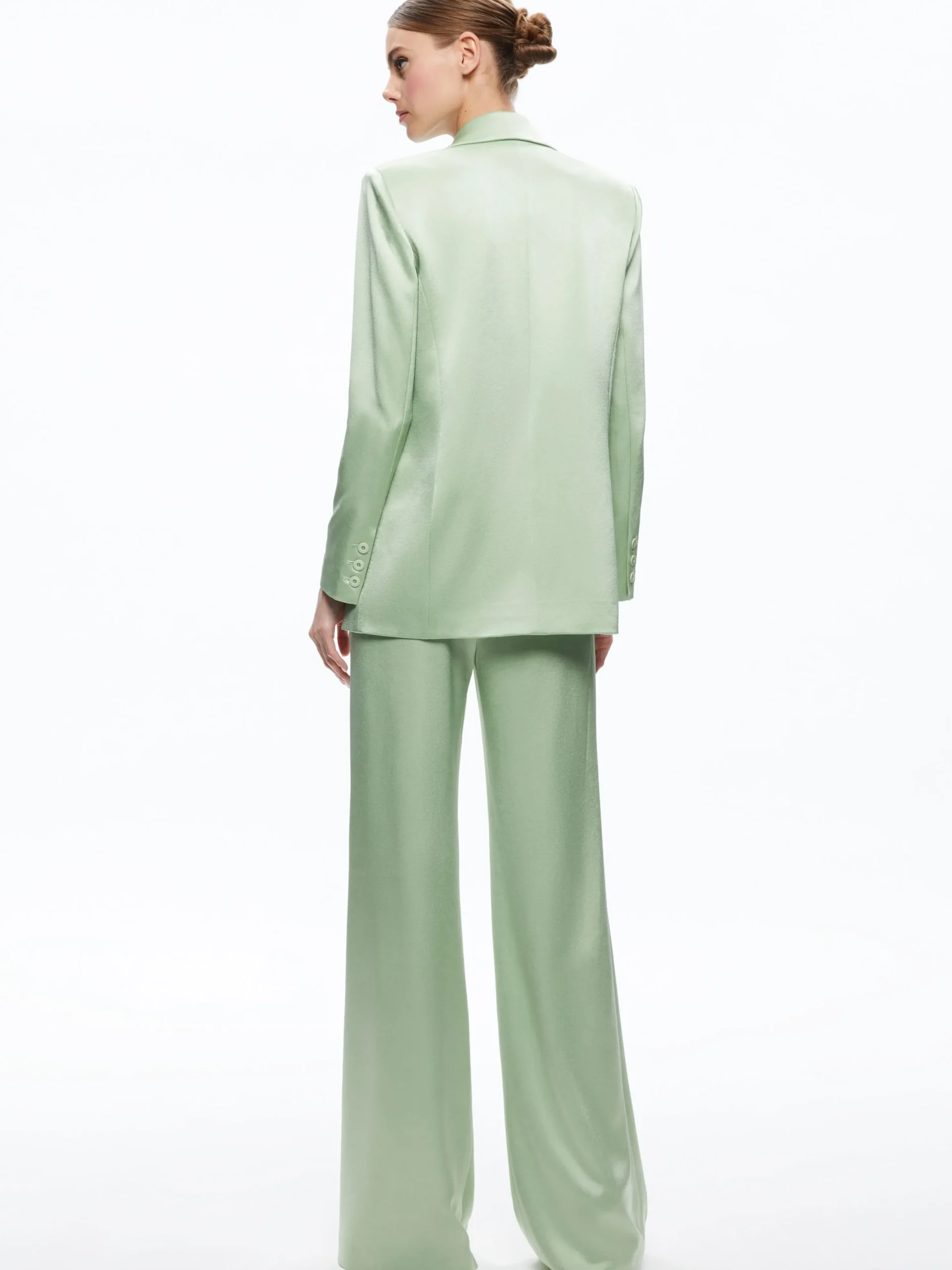 DENNY NOTCH COLLAR BOYFRIEND BLAZER + DEANNA HIGH WAISTED BOOTCUT PANT