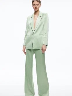 DENNY NOTCH COLLAR BOYFRIEND BLAZER + DEANNA HIGH WAISTED BOOTCUT PANT