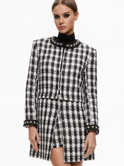 DEON TWO-FER TWEED JACKET + MACE TWEED MINI SKORT