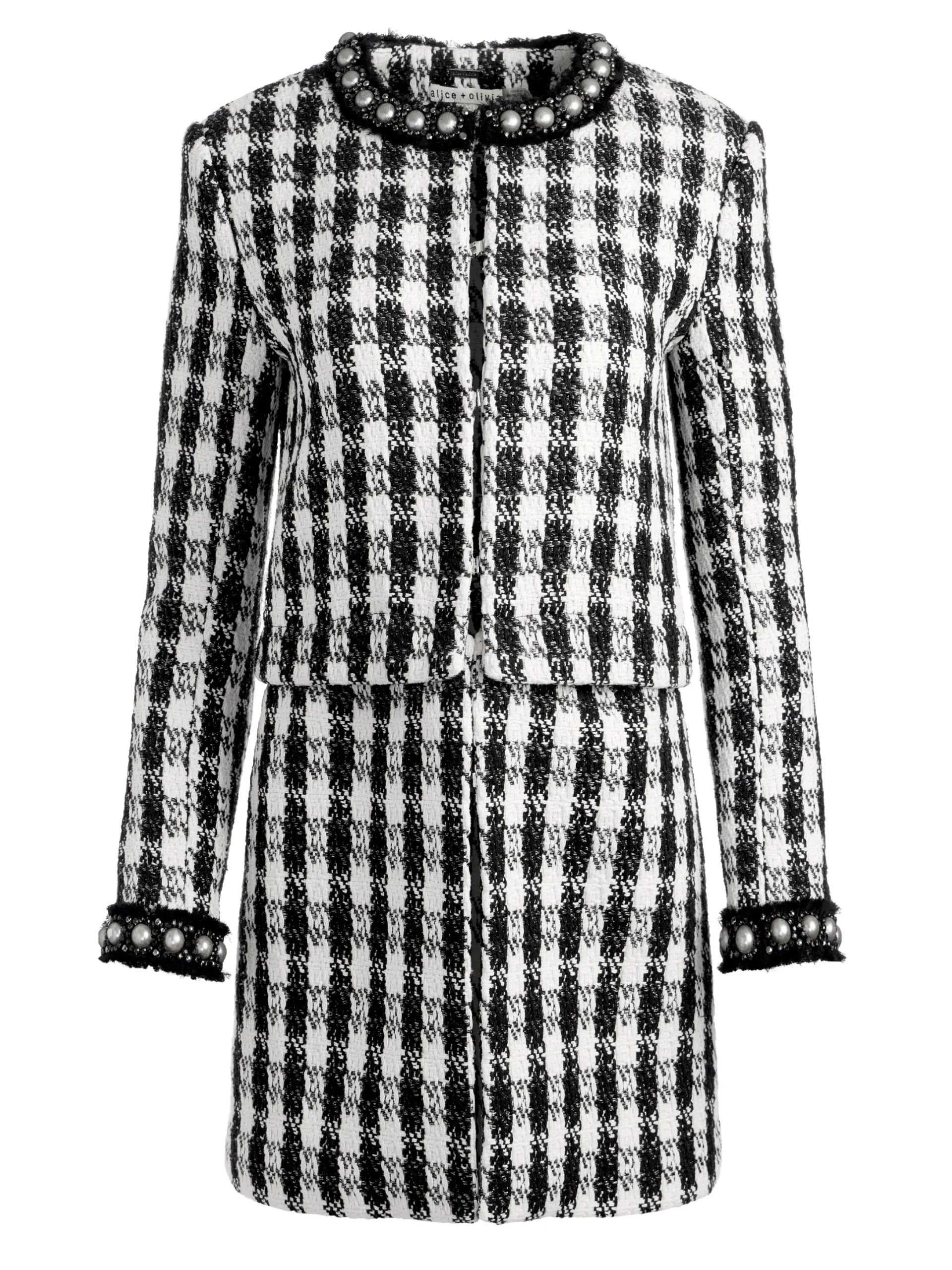 DEON TWO-FER TWEED JACKET + MACE TWEED MINI SKORT