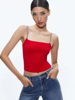 DRINA EMBELLISHED STRAP TANK