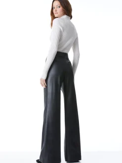 DYLAN VEGAN LEATHER WIDE LEG PANT