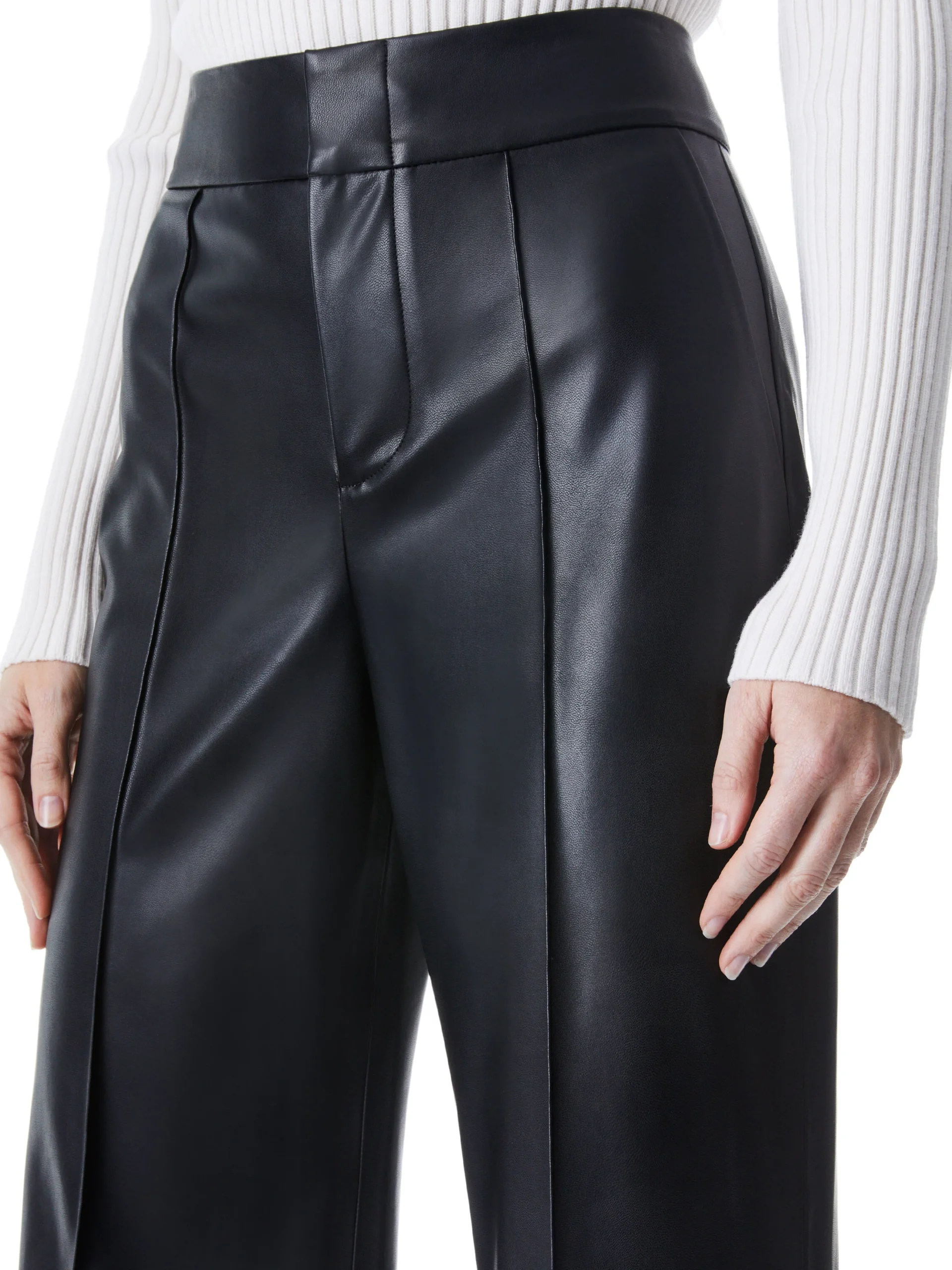 DYLAN VEGAN LEATHER WIDE LEG PANT
